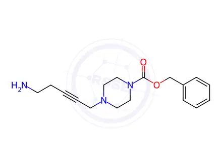 Chemical structure of Benzyl 4-(5-aminopent-2-yn-1-yl)piperazine-1-carboxylate dihydrochloride