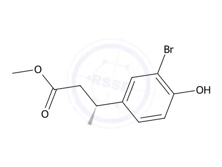 Chemical structure of Methyl (R)-3-amino-3-(3-bromo-4-hydroxyphenyl)propanoate