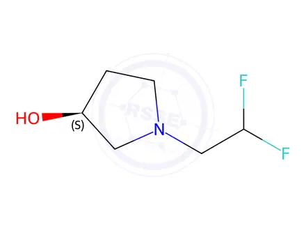 Chemical structure of (3S)-1-(2,2-difluoroethyl)pyrrolidin-3-ol