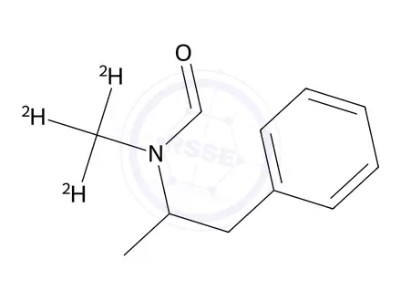 Chemical structure of rac N-Formyl Methamphetamine-d3