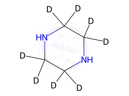 Chemical structure of Piperazine-d8