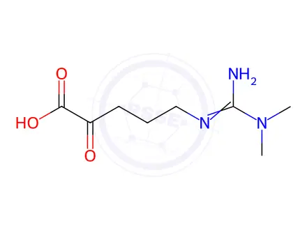 Chemical structure of Arginine Impurity 17(alfa-Keto-Delta-(NG,NG-Dimethylguanidino)valenic Acid)