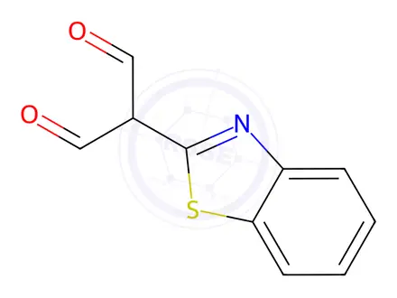 Chemical structure of Propanedial, 2-benzothiazolyl-(9CI)