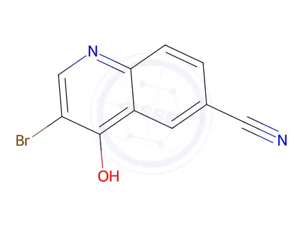 Chemical structure of 3-Bromo-4-oxo-1,4-dihydro-quinoline-6-carbonitrile