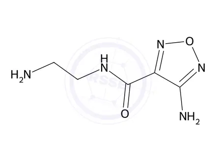 Chemical structure of 1,2,5-Oxadiazole-3-carboxamide, 4-amino-N-(2-aminoethyl)-