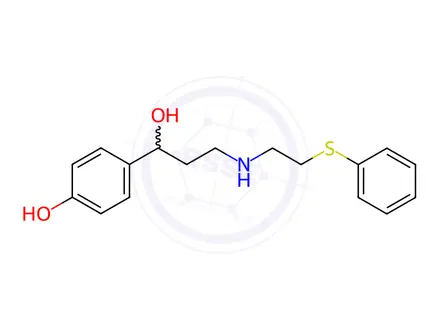 Chemical structure of p-Hydroxy-α-[1-[[2-(phenylthio)ethyl]amino]ethyl]benzyl alcohol