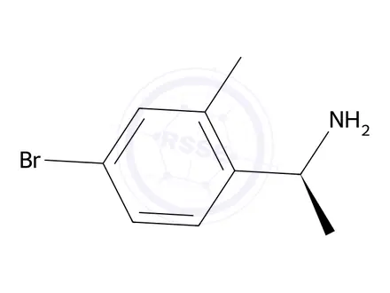 Chemical structure of (S)-1-(4-bromo-2-methylphenyl)ethan-1-amine