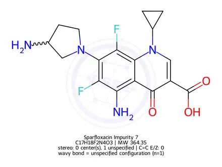 Chemical structure of Sparfloxacin Impurity 7