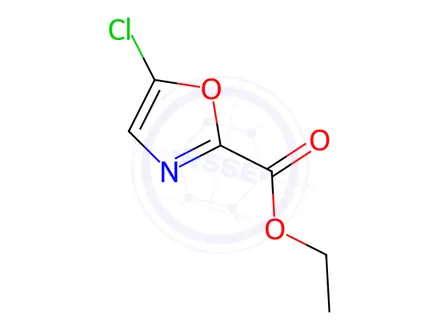 Chemical structure of 2-Oxazolecarboxylic acid, 5-chloro-, ethyl ester