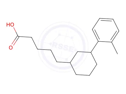 Chemical structure of 5-(3-(o-tolyl)cyclohexyl)pentanoic acid
