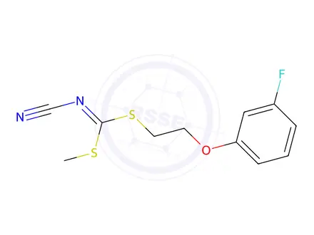 Chemical structure of [2-(3-Fluorophenoxy)ethyl]methyl-cyanocarbonimidodithioate