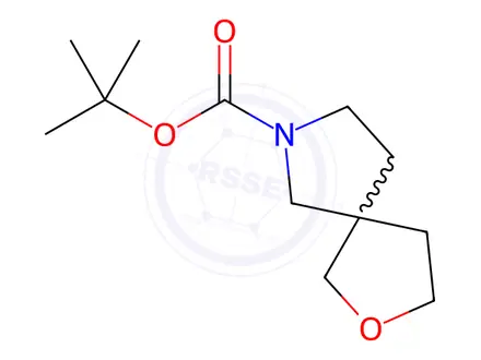 Chemical structure of 2-Oxa-7-azaspiro[4.4]nonane-7-carboxylic acid, 1,1-dimethylethyl ester