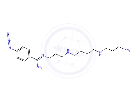 Chemical structure of N(1)-(azidobenzamidino)spermine