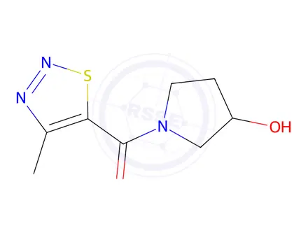 Chemical structure of 1-(4-methyl-1,2,3-thiadiazole-5-carbonyl)pyrrolidin-3-ol