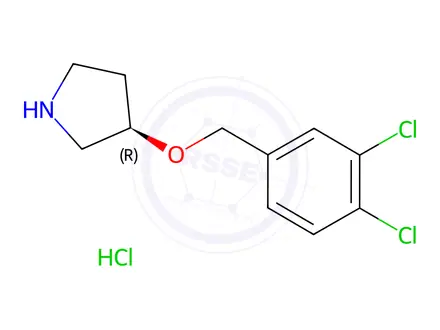 Chemical structure of (R)-3-((3,4-Dichlorobenzyl)oxy)pyrrolidine hydrochloride