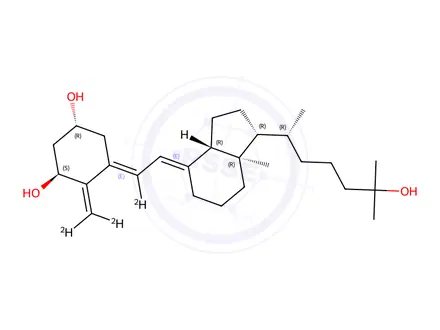 Chemical structure of 1,25-Dihydroxyvitamin D3-[D3] (CertiMass solution)
