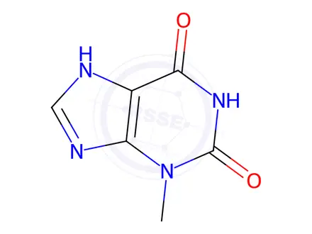 Chemical structure of 3-methyl-7H-xanthine