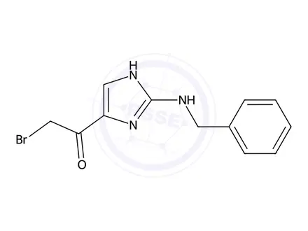 Chemical structure of 1-(2-(Benzylamino)-1H-imidazol-4-yl)-2-bromoethanone