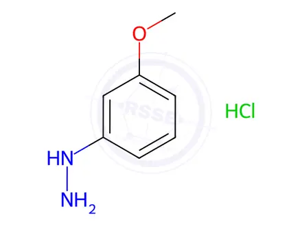Chemical structure of 3-Methoxyphenylhydrazine hydrochloride