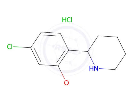 Chemical structure of 2-(4-Chloro-2-methoxyphenyl)piperidine hydrochloride
