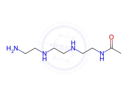 Chemical structure of N1-Acetyl Triethylenetetramine Trihydrochloride