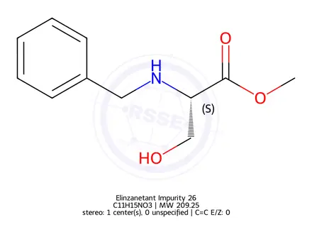 Chemical structure of N-Benzyl-L-serine, Methyl Ester