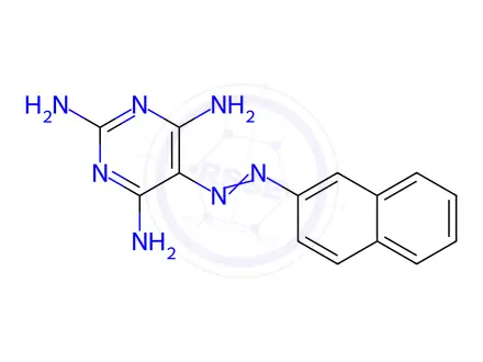 Chemical structure of 5-(2-Naphtylazo)pyrimidine-2,4,6-triamine