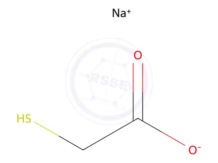 Chemical structure of Sodium thioglycolate