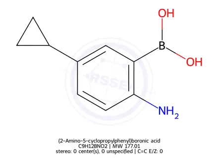 Chemical structure of (2-Amino-5-cyclopropylphenyl)boronic acid
