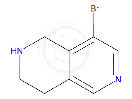 Chemical structure of 8-bromo-1,2,3,4-tetrahydro-2,6-naphthyridine dihydrochloride