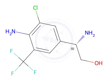 Chemical structure of (S)-2-Amino-2-(4-amino-3-chloro-5-(trifluoromethyl)phenyl)ethanol
