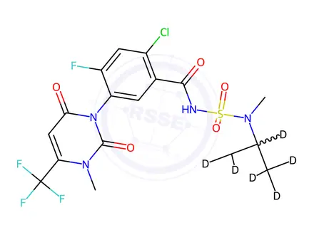 Chemical structure of Saflufenacil-d7