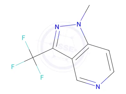 Chemical structure of 1-methyl-3-(trifluoromethyl)-1H-pyrazolo[4,3-c]pyridine