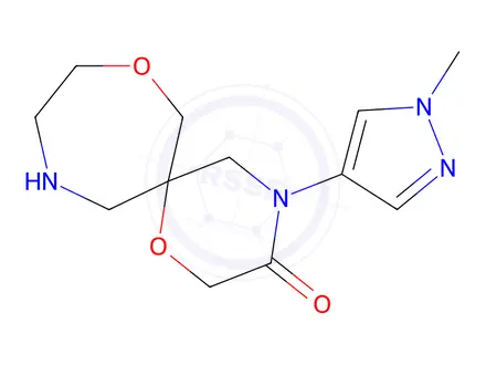 Chemical structure of 4-(1-Methyl-1H-Pyrazol-4-Yl)-1,8-Dioxa-4,11-Diazaspiro[5.6]Dodecan-3-One