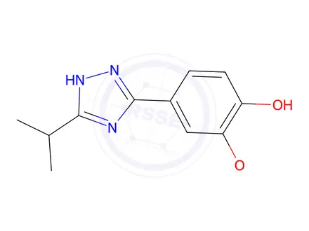 Chemical structure of 4-(3-Isopropyl-1H-1,2,4-triazol-5-yl)-2-methoxyphenol