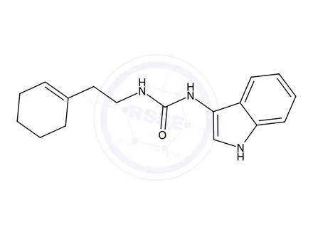 Chemical structure of 1-(2-(Cyclohex-1-en-1-yl)ethyl)-3-(1H-indol-3-yl)urea