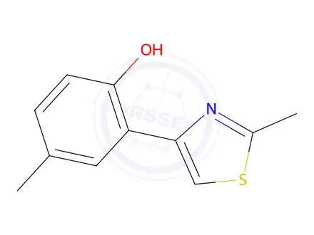 Chemical structure of 4-Methyl-2-(2-methylthiazol-4-yl)phenol