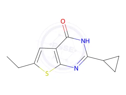 Chemical structure of 2-Cyclopropyl-6-ethyl-3H,4H-thieno[2,3-d]pyrimidin-4-one