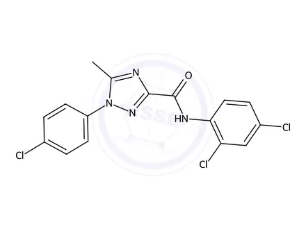 Chemical structure of 1-(4-Chlorophenyl)-N-(2,4-dichlorophenyl)-5-methyl-1H-1,2,4-triazole-3-carboxamide