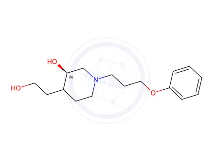 Chemical structure of (3R)-4-(2-Hydroxyethyl)-1-(3-phenoxypropyl)piperidin-3-ol
