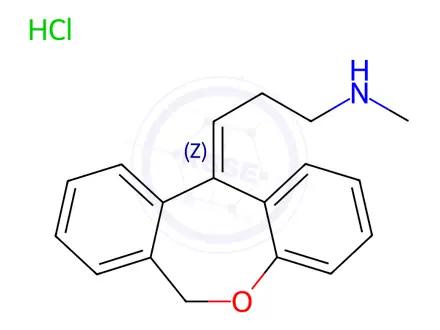 Chemical structure of Nordoxepin hydrochloride