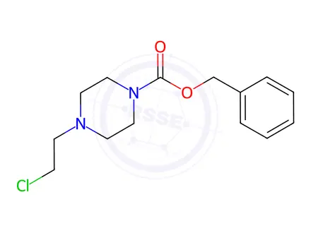 Chemical structure of BENZYL 4-(2-CHLOROETHYL)PIPERAZINE-1-CARBOXYLATE