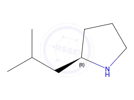 Chemical structure of (R) -2- (2- Methylpropyl) -pyrrolidine