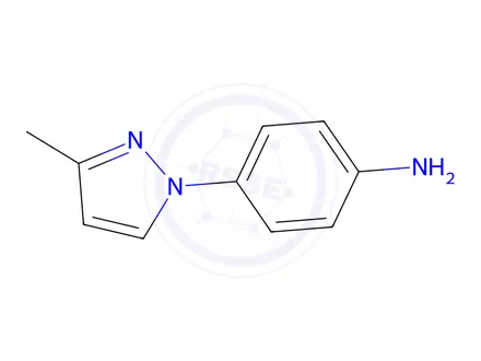 Chemical structure of 4-(3-Methyl-1H-pyrazol-1-yl)aniline
