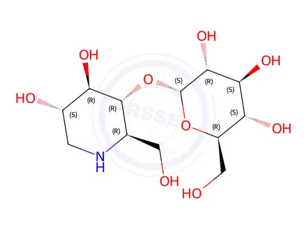 Chemical structure of 4-O-α-D-Glucopyranosylmoranoline
