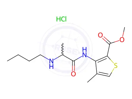 Chemical structure of Articaine Impurity 7 Hydrochloride (Articaine EP Impurity G Hydrochloride)