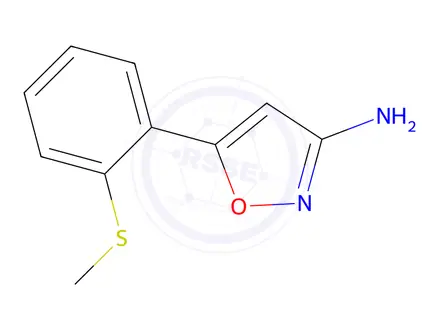 Chemical structure of 5-(2-(Methylthio)phenyl)isoxazol-3-amine
