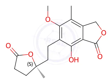 Chemical structure of Mycophenolic Acid Lactone (EP Impurity H)