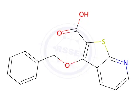 Chemical structure of 3-(Benzyloxy)thieno[2,3-b]pyridine-2-carboxylic acid