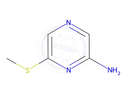 Chemical structure of Pyrazinamine, 6-(methylthio)-(9CI)